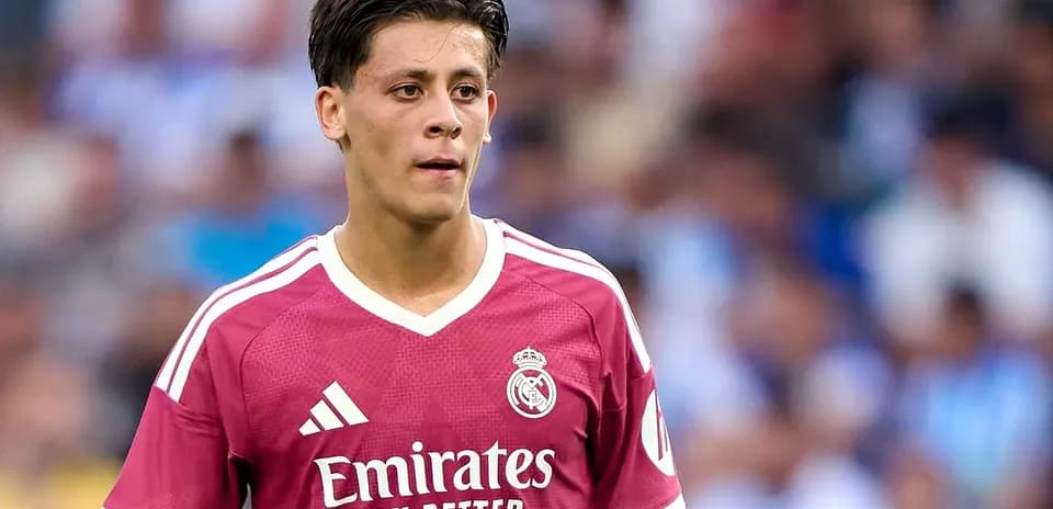 Player wearing Real Madrid jersey during match