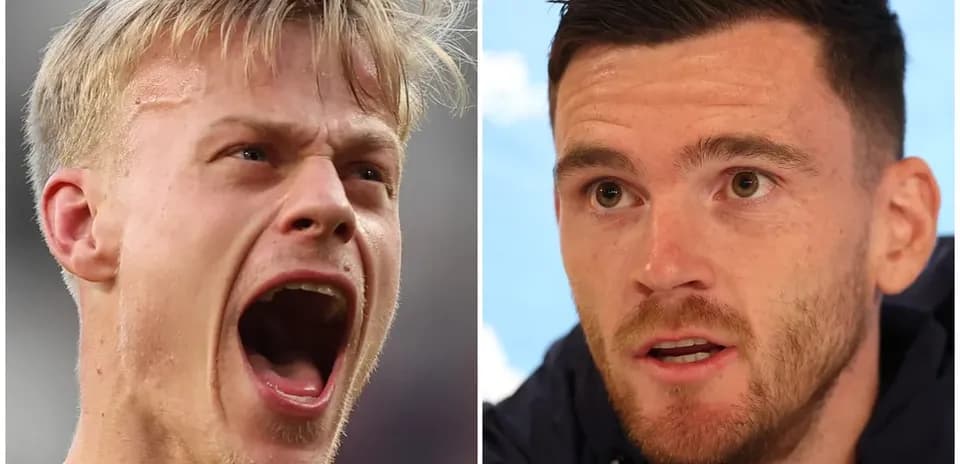 Two football players in different settings, one celebrating