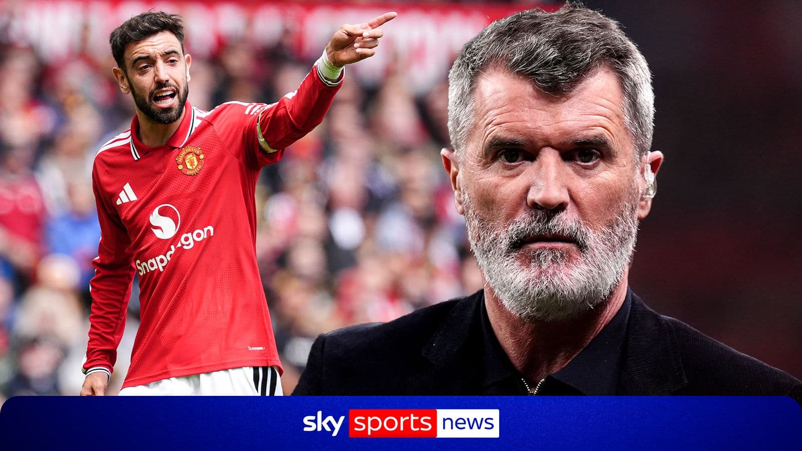 Bruno Fernandes gesturing during Manchester United match