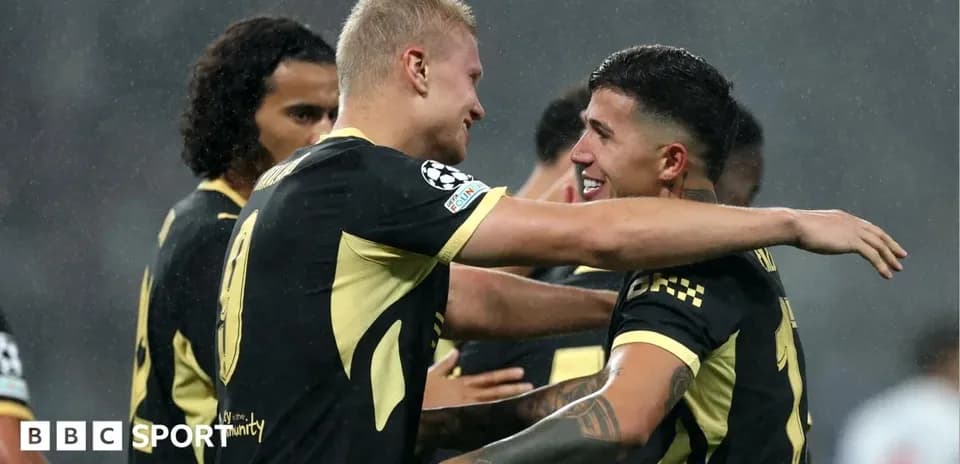 Players celebrating a goal during UEFA match