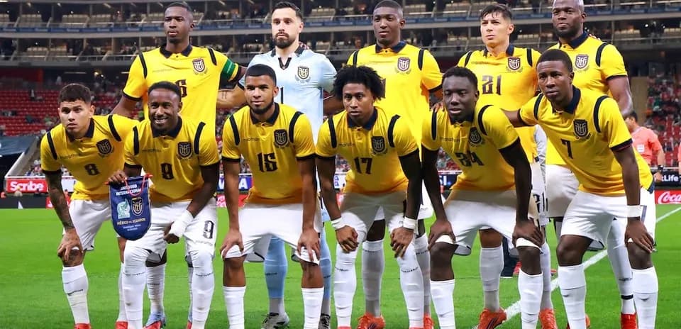Ecuador national team lineup before the match
