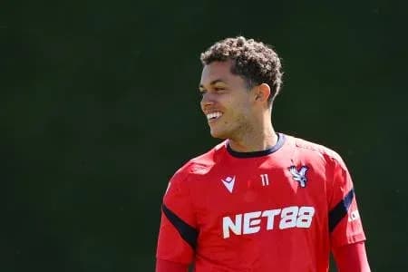 Player smiling during training session at club