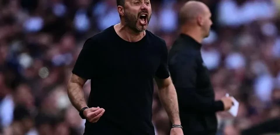 Manager shouting on the sideline during match