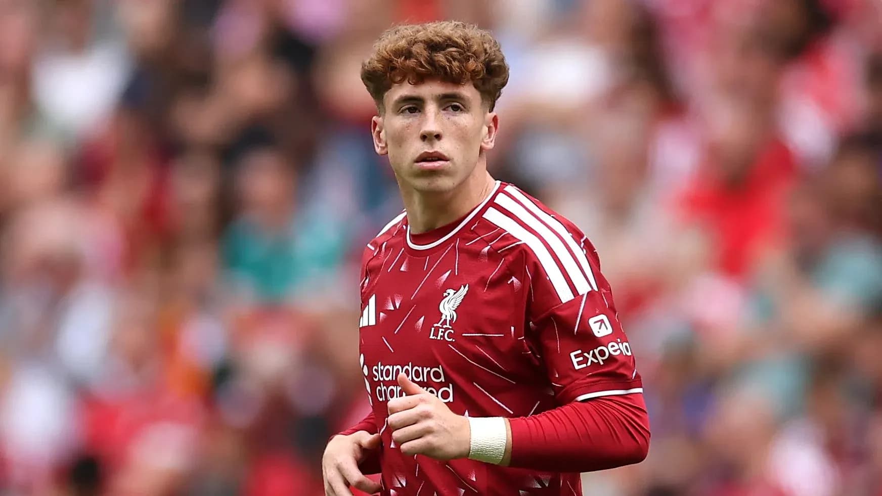Player in Liverpool kit during match action