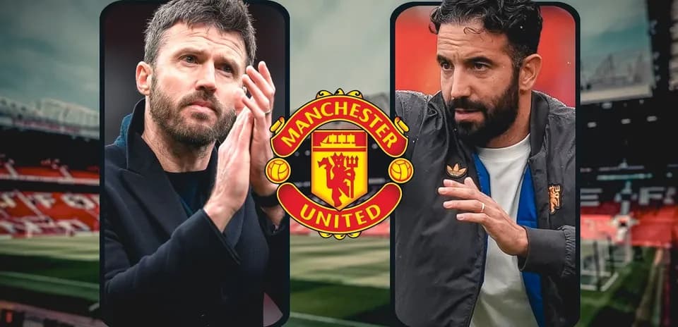 Two coaches discussing strategies at Manchester United