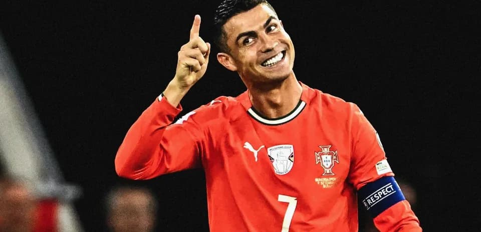 Player celebrating with finger raised during match