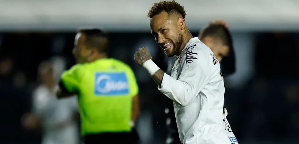 Neymar celebrating after a goal during match