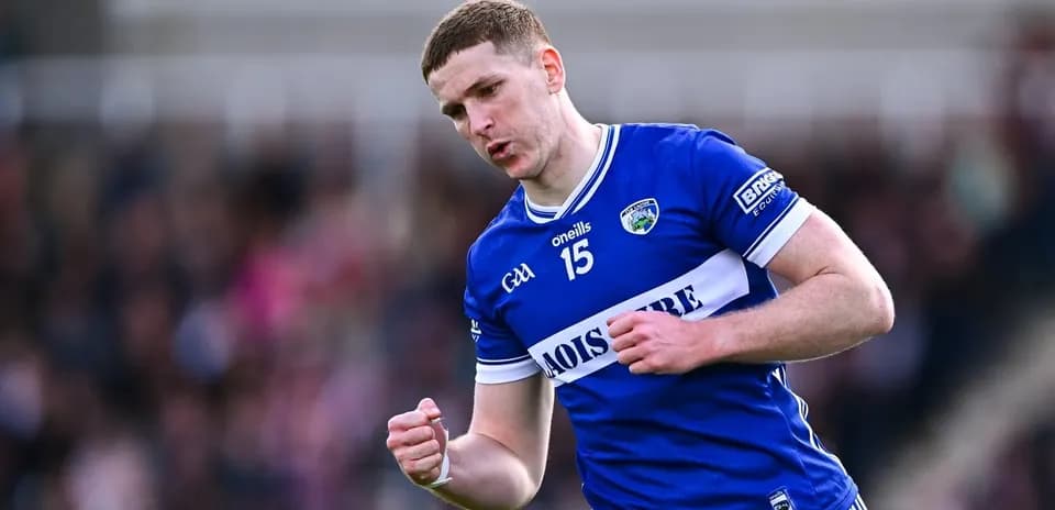 Player celebrating during a Gaelic football match