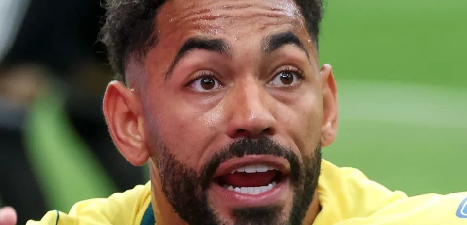 Player expressing intensity during match celebration