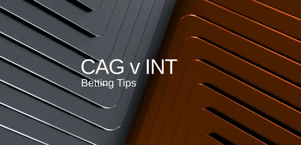 CAG v INT betting tips graphic design