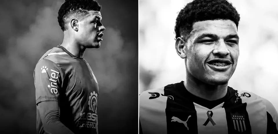 Bruno Betancor in two contrasting football poses