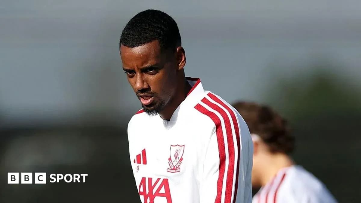 Player training in Liverpool kit during practice session