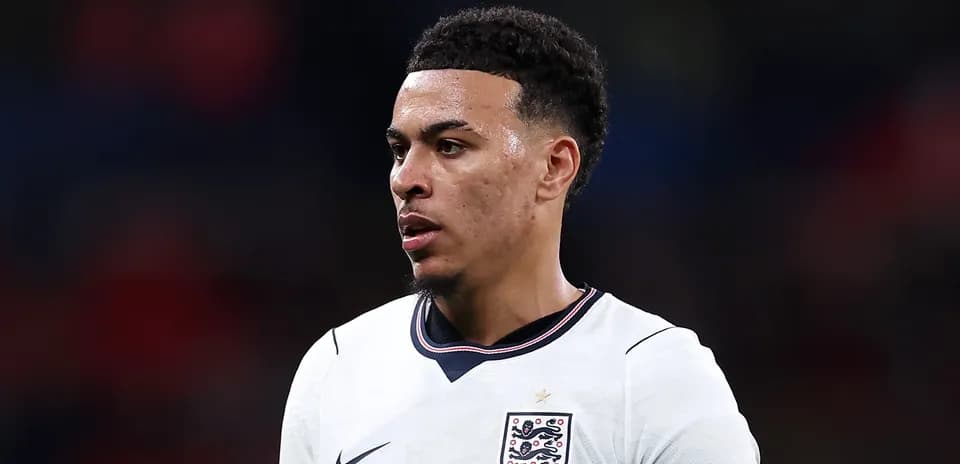 Player wearing England jersey during match