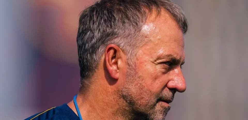 Coach focused during training session