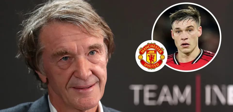Man discussing Manchester United player transfer news