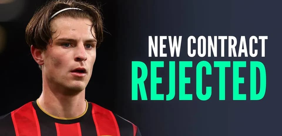 Player from AFC Bournemouth with rejected contract news