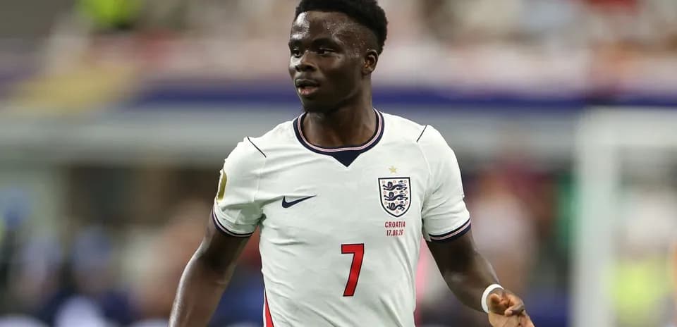 Player wearing England jersey during a match