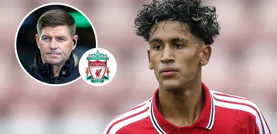 Young player in Liverpool kit during match warm-up