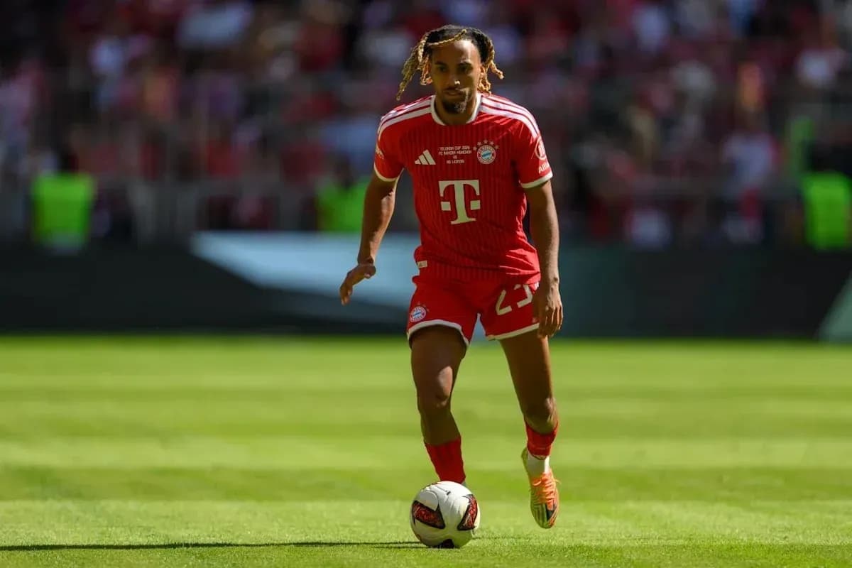 Player dribbling the ball on the field