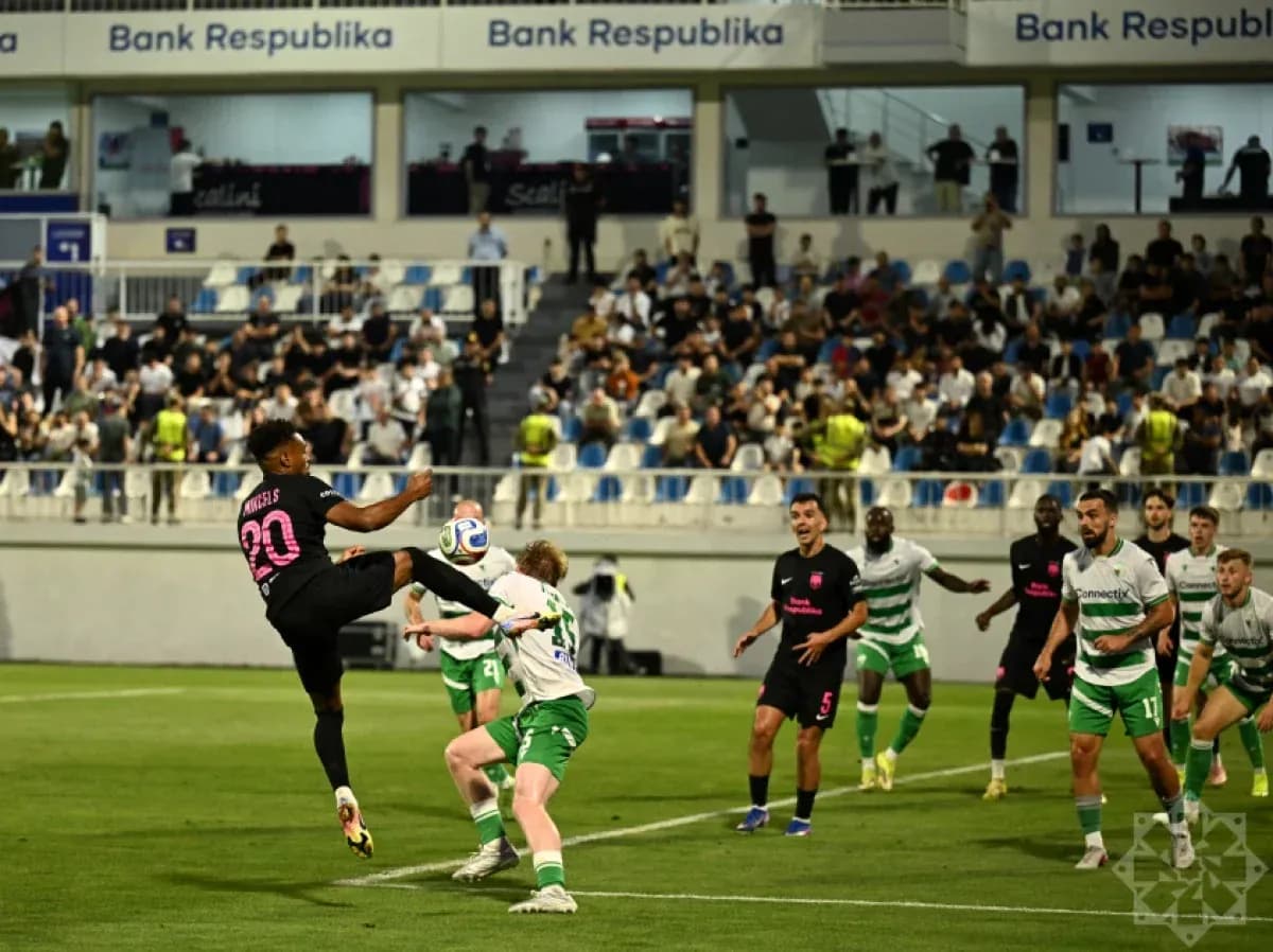 Player kicking ball during Sabah FA vs KuPS match
