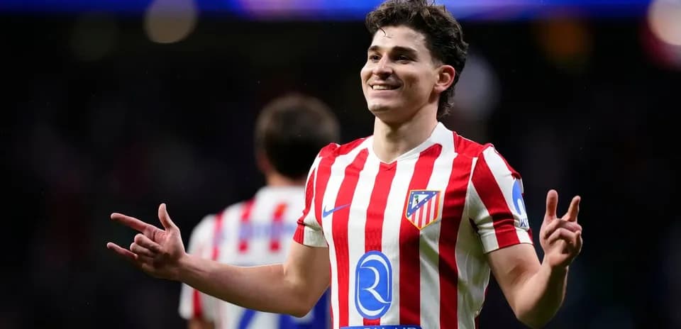 Atletico Madrid player celebrating during match