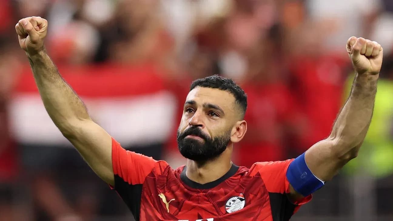 Player celebrating with raised fist after match