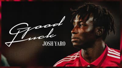 Player Josh Yaro in profile with 'Good Luck' text