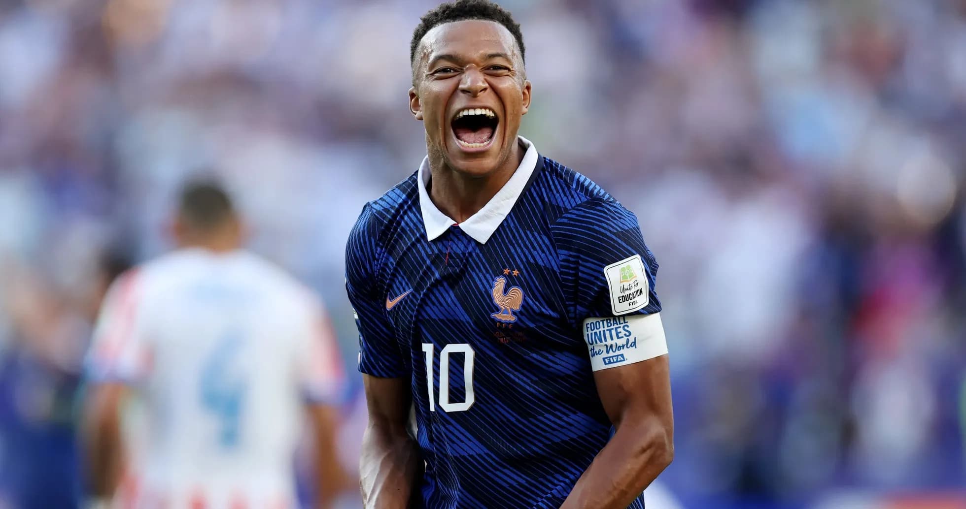Player celebrating during international match for France