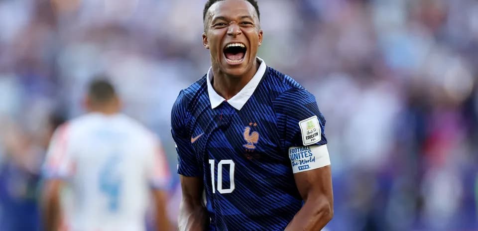 Player celebrating during international match for France