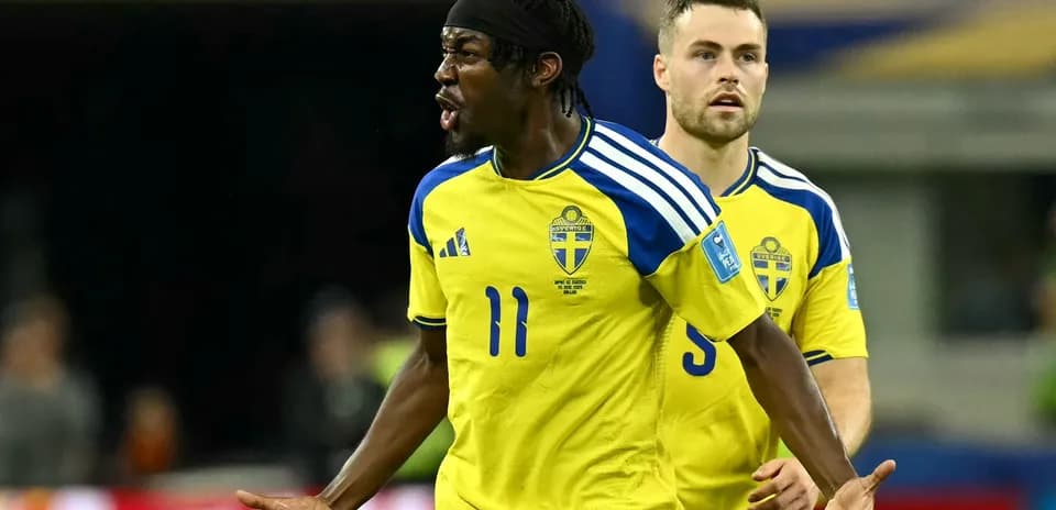 Swedish players celebrating during a match
