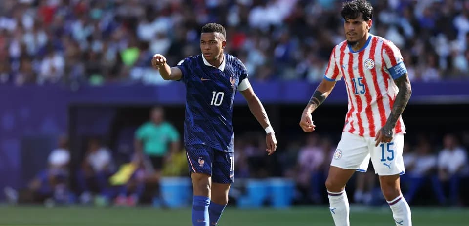 Mbappe directing play against Paraguay