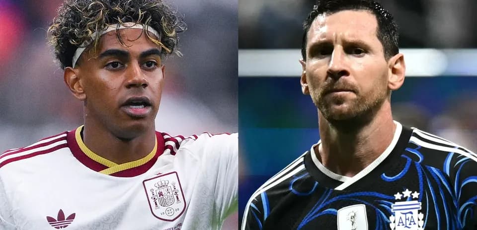 Two football players in their national team jerseys