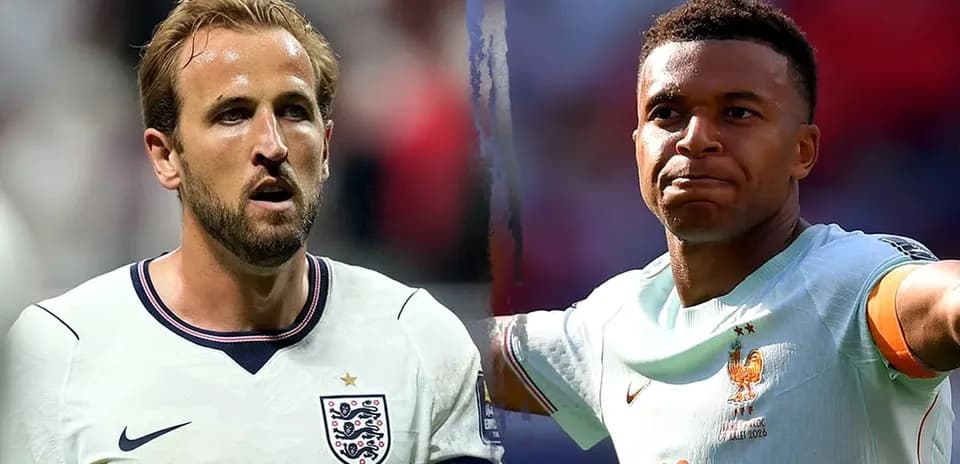 Harry Kane and Kylian Mbappe face-off