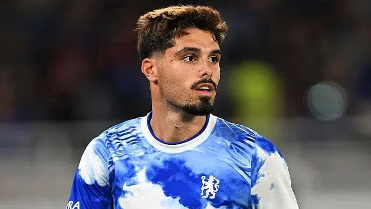 Player in Chelsea jersey during match