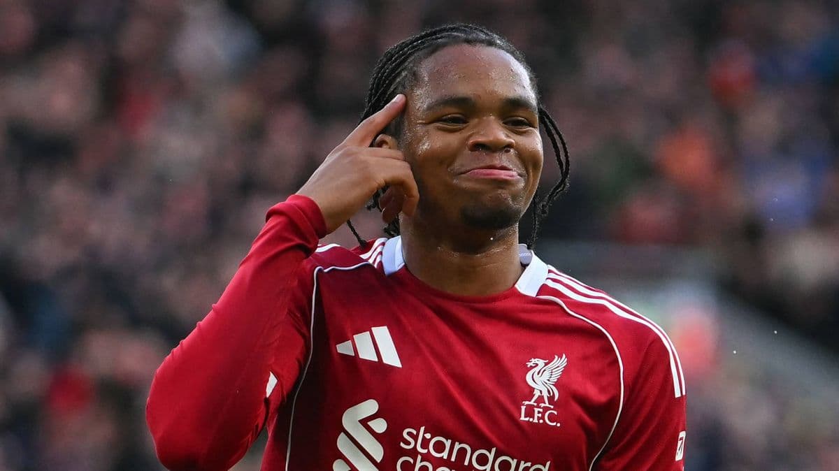 Player celebrating with hand gesture during match