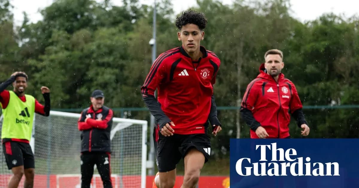 Player running during Manchester United training session