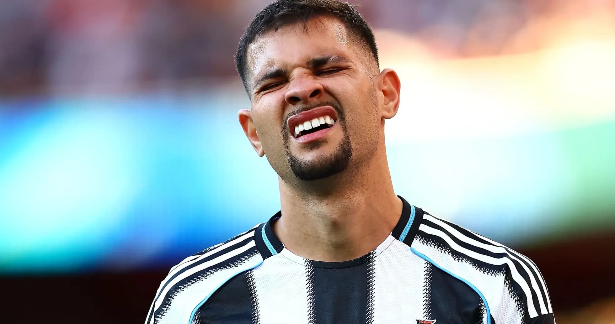 Player expressing frustration during a match