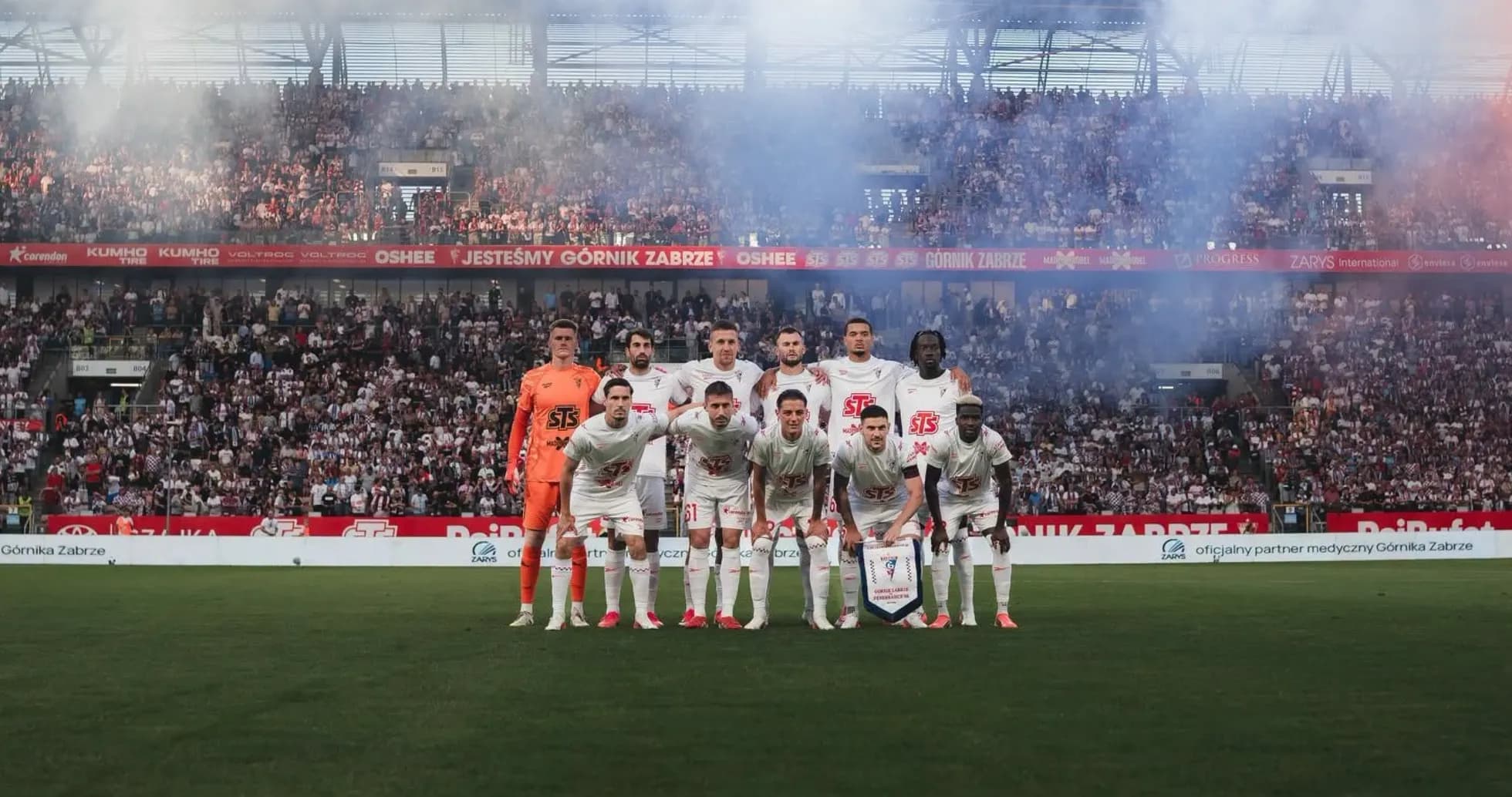 Gornik Zabrze team lineup before match