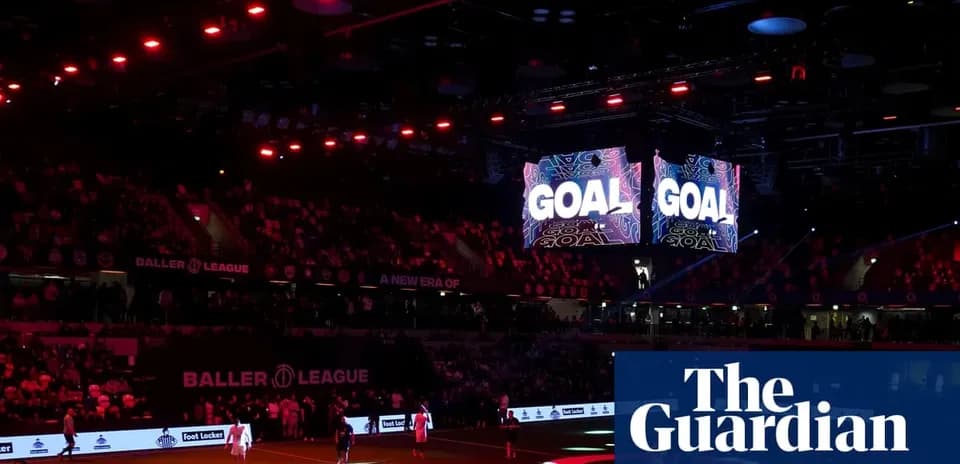 LED screens displaying 'GOAL' in sports arena