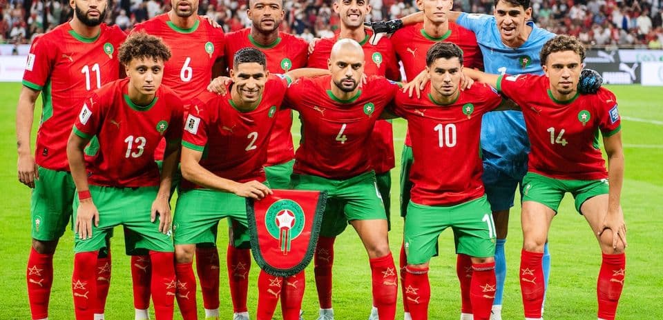 Morocco national team posing for photo