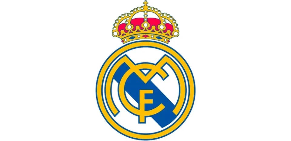 Real Madrid logo with crown and blue accents