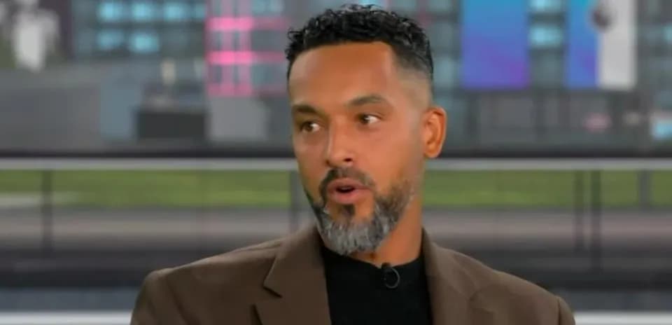 Person speaking during a sports broadcast segment