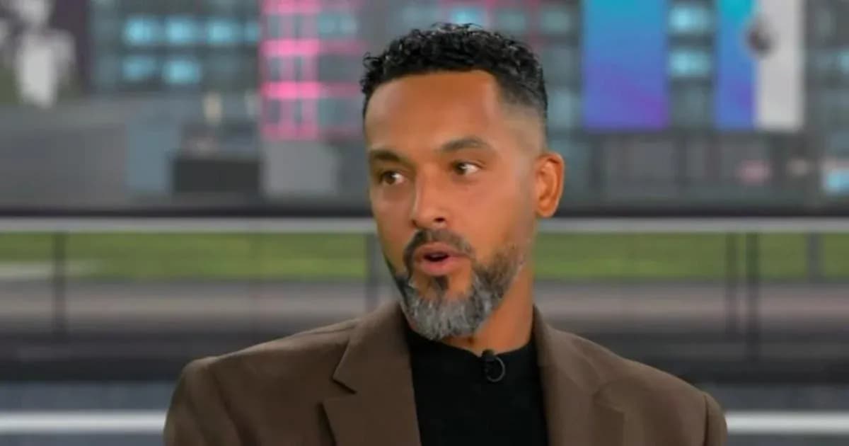 Person speaking during a sports broadcast segment