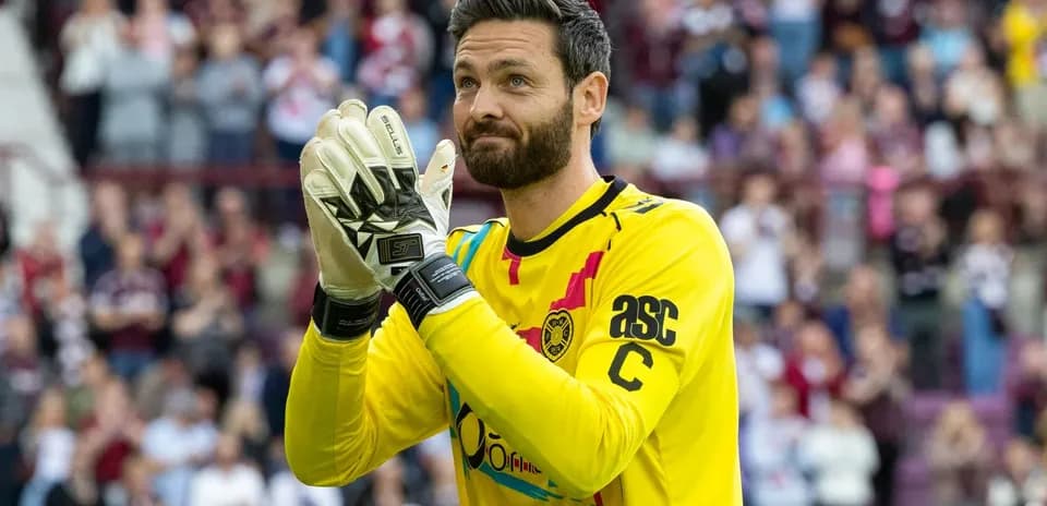Goalkeeper applauding fans in yellow kit