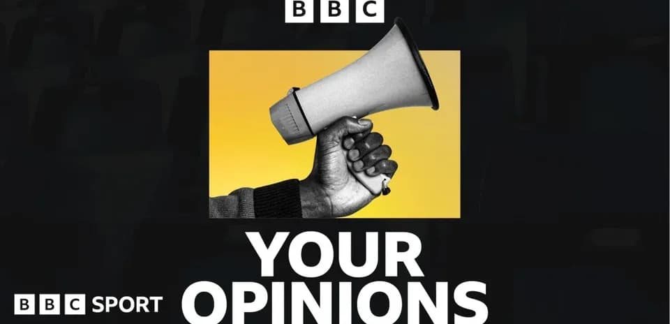 Hand holding a megaphone on yellow background