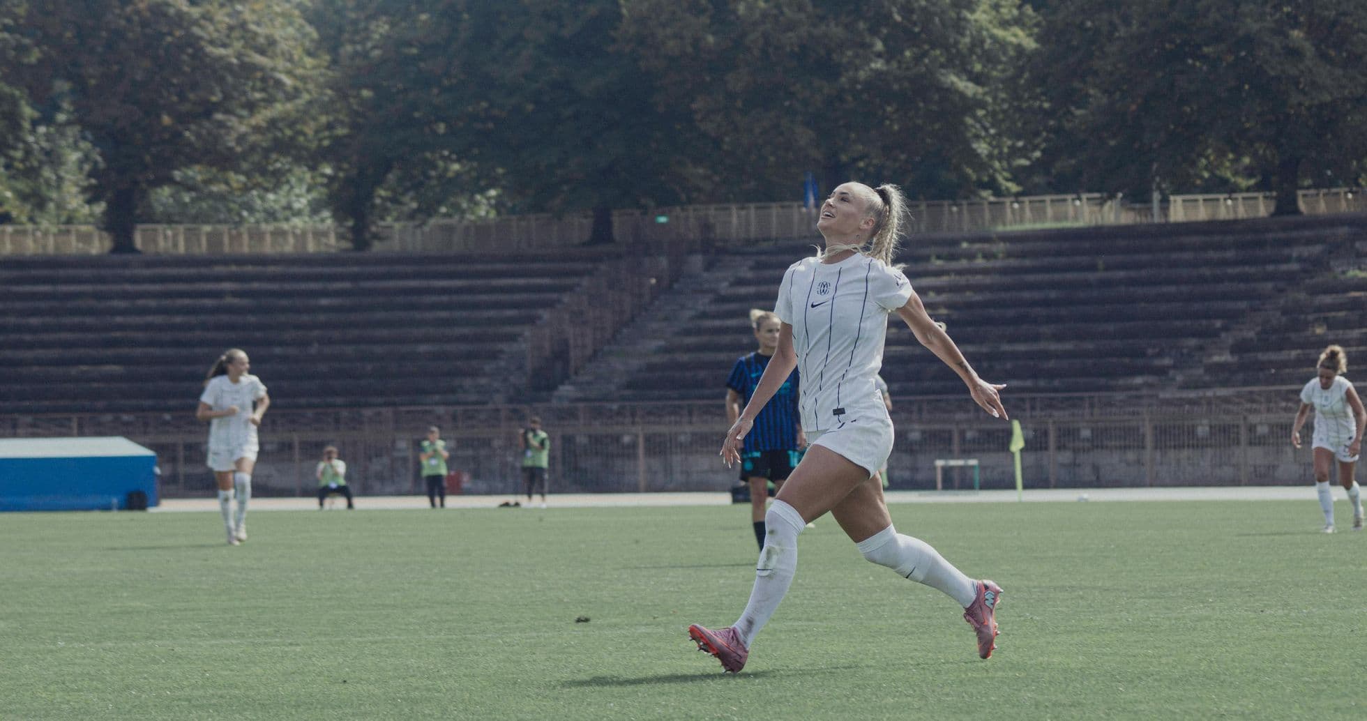 Player celebrating on the field during match