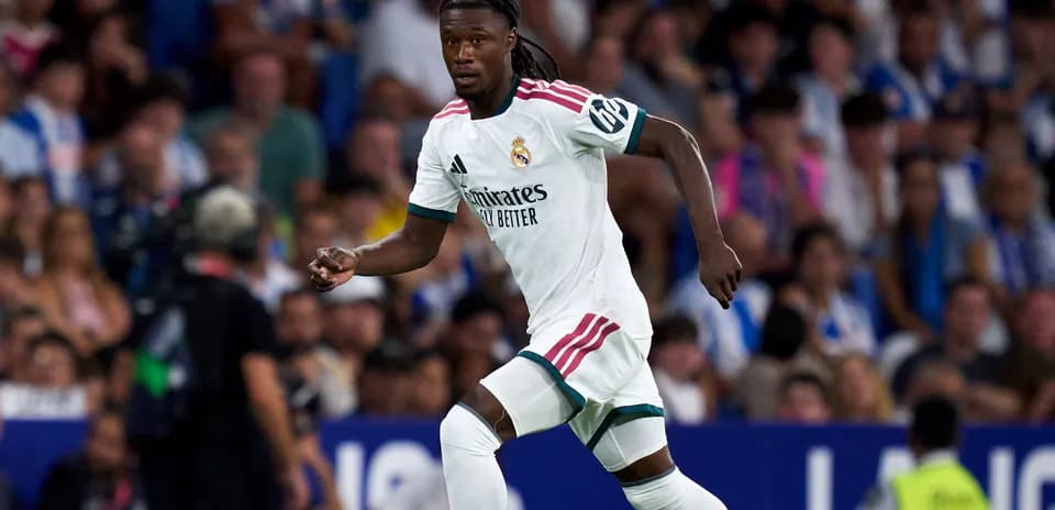 Player running during a match for Real Madrid