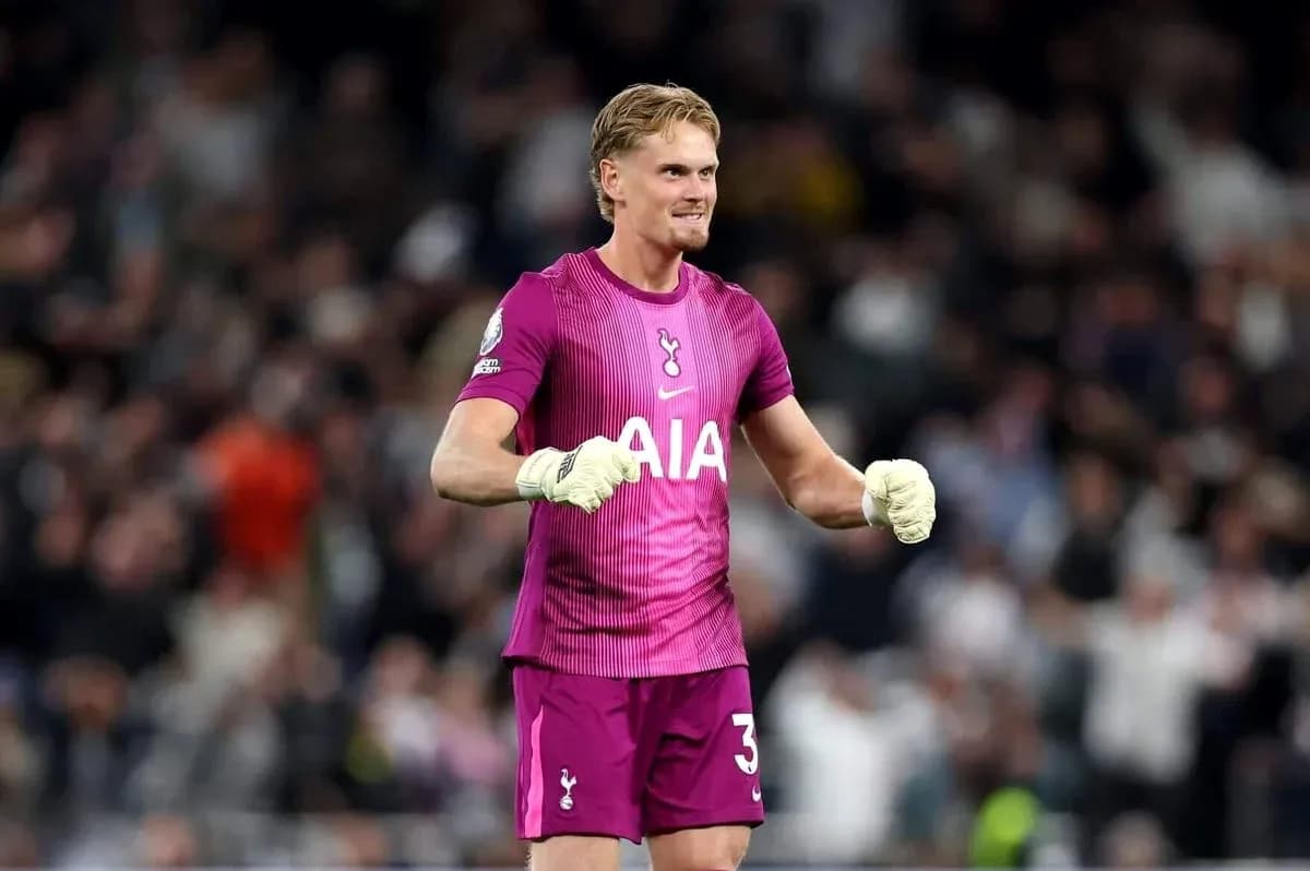 Goalkeeper celebrating after a successful save