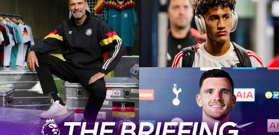 Collage of football players and manager in various settings