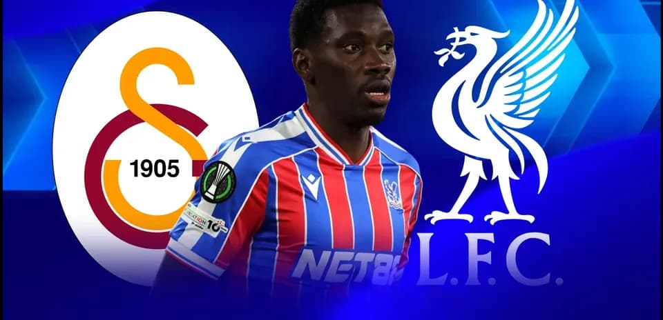 Player in Crystal Palace kit with team logos